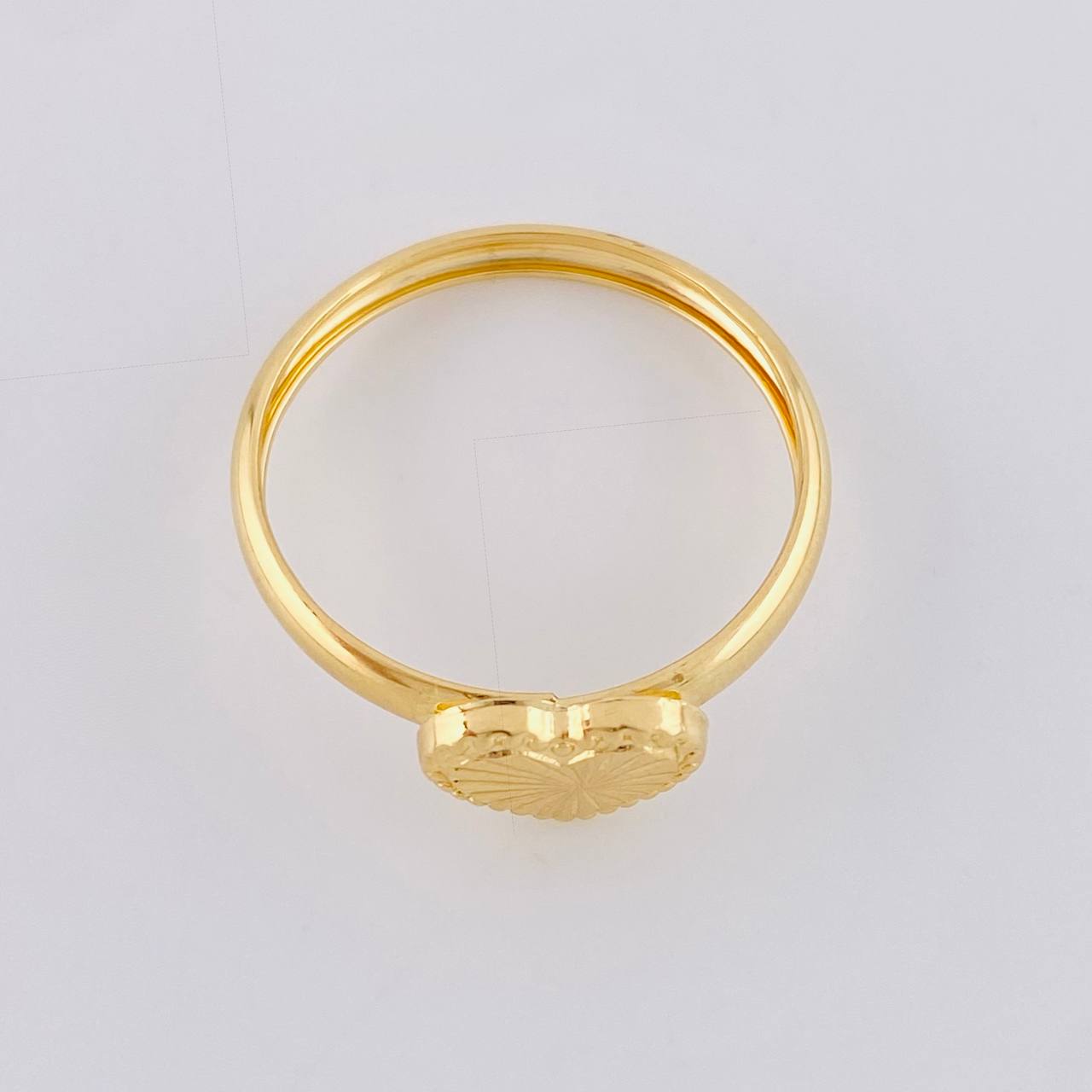 Diamond Cut Heart Ring 0.95g / T7 Yellow Gold 18K