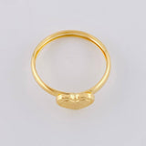 Diamond Cut Heart Ring 1.1g / T9 1/2 Yellow Gold 18K