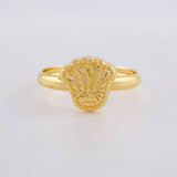 Diamond Cut Crown Ring 1.1g / T5 1/4 Yellow Gold 18K