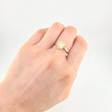 Diamond Cut Crown Ring 1.1g / T5 1/4 Yellow Gold 18K