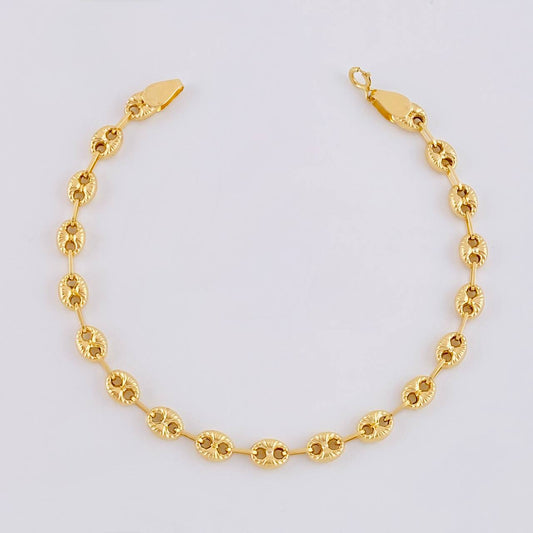 Pulso GC Diamantado 3.55g / 8 in / 4.5mm Oro Amarillo 18K