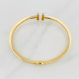 Bracelet Double Hoop T 8.85g / 7 1/2 in / 2.9mm Two Yellow White Gold 18K