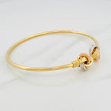 Bracelet Hoop Knot 4.3g / 7 1/2 in / 2.1mm Three Golds 18K