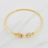 Bracelet Hoop Knot 4.3g / 7 1/2 in / 2.1mm Three Golds 18K