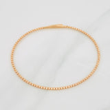 Bracelet Diamond Cut 2.8g / 6 3/4 in / 1.7mm Two-Tone Yellow Rose 18K Gold