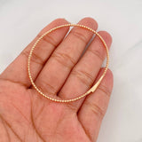 Bracelet Diamond Cut 2.8g / 6 3/4 in / 1.7mm Two-Tone Yellow Rose 18K Gold
