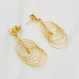 Stud Earrings Hexa 3.55g / in / 14.6mm Yellow Gold 18K