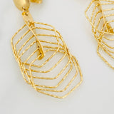 Stud Earrings Hexa 3.55g / in / 14.6mm Yellow Gold 18K