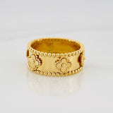 Clover Ring 3.45g / T6 1/4 Yellow Gold 18K