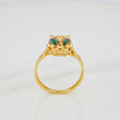Panther Filigree Ring 2.75g / Size 8 1/2 Two-Tone Black Yellow 18K Gold
