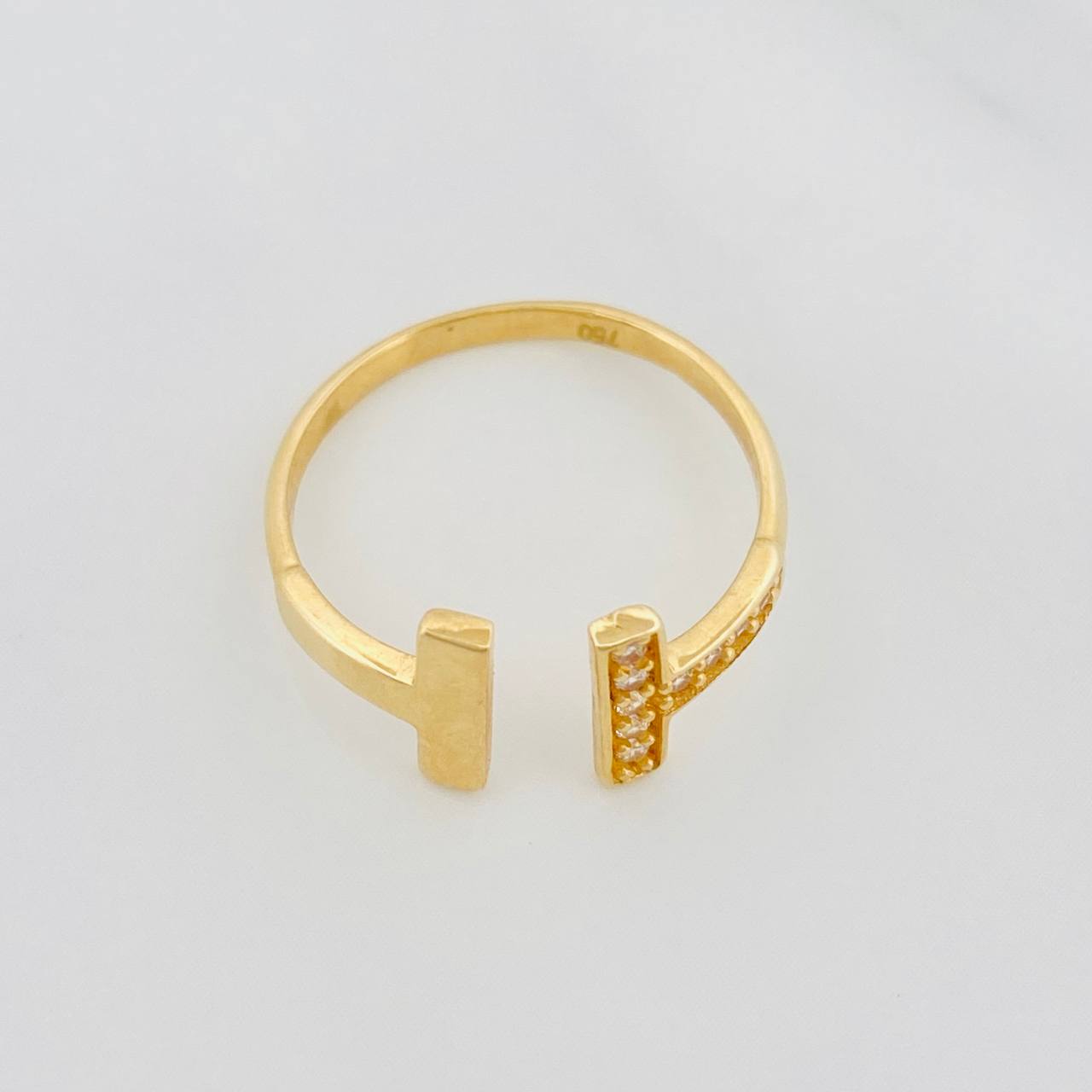 Double T Ring 1.45g / T6 Yellow Gold 18K