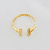 Double T Ring 1.45g / T6 Yellow Gold 18K