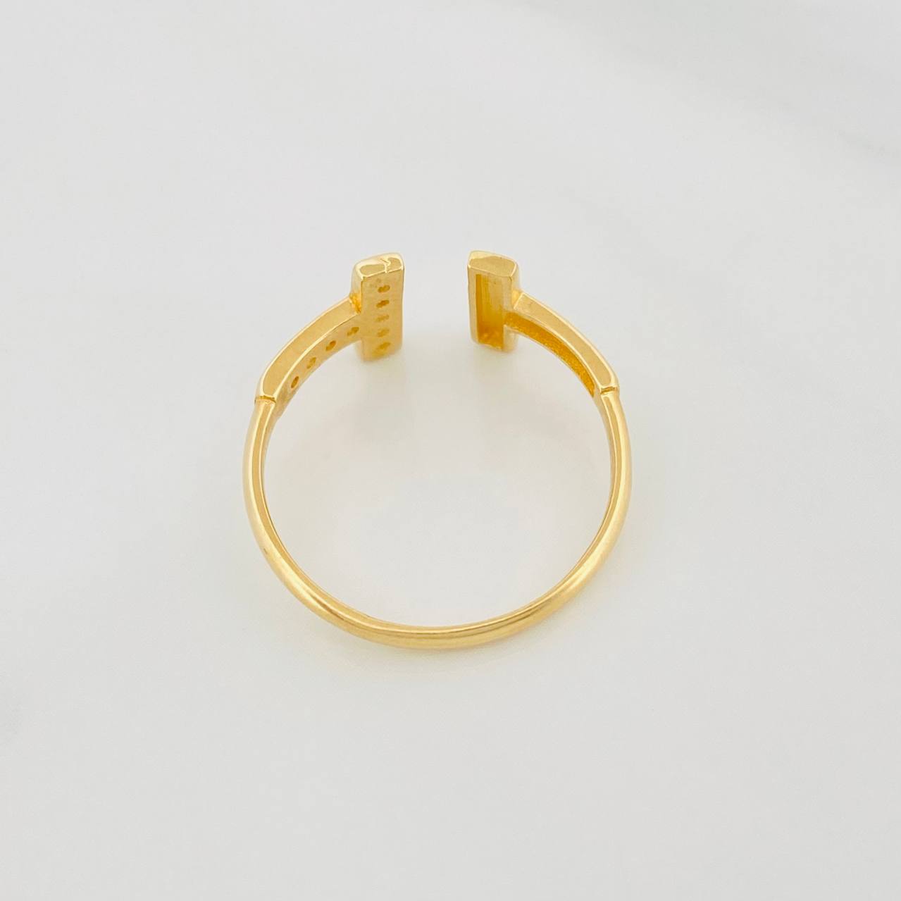 Double T Ring 1.45g / T6 Yellow Gold 18K