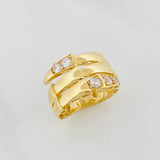 Espiga Ring 5.35g / Size 6 1/2 Yellow Gold 18K