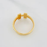 Double T Ring 2.3g / T5 3/4 Yellow Gold 18K