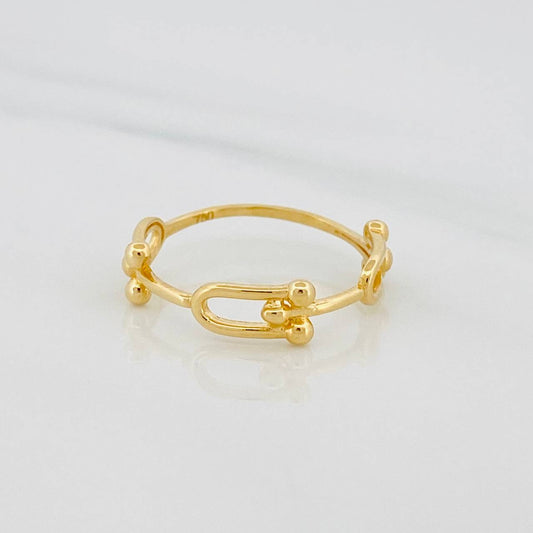 Link Ring 1.4g / Size 6 1/4 Yellow Gold 18K