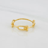 Link Ring 1.4g / Size 6 1/4 Yellow Gold 18K