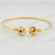 Bracelet Hoop Knot 4.3g / 7 1/2 in / 2.1mm Three Golds 18K