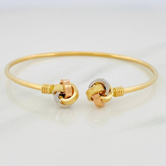Pulso Aro Nudo 4.3g / 7 1/2 in / 2.1mm Tres Oros 18K