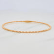 Bracelet Diamond Cut 2.8g / 6 3/4 in / 1.7mm Two-Tone Yellow Rose 18K Gold
