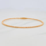 Bracelet Diamond Cut 2.8g / 6 3/4 in / 1.7mm Two-Tone Yellow Rose 18K Gold