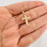 Pendant Cross Infinity 1.3g / 1 in 18K Yellow Gold