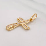 Pendant Cross Infinity 1.3g / 1 in 18K Yellow Gold