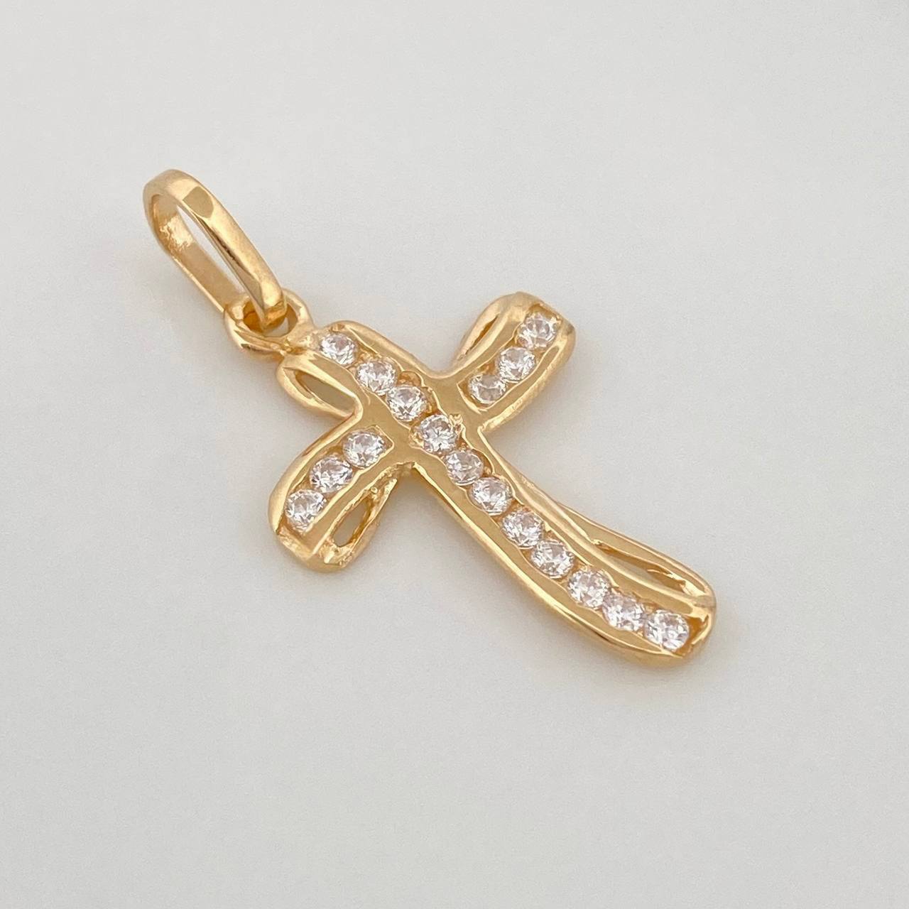 Pendant Cross Infinity 1.3g / 1 in 18K Yellow Gold