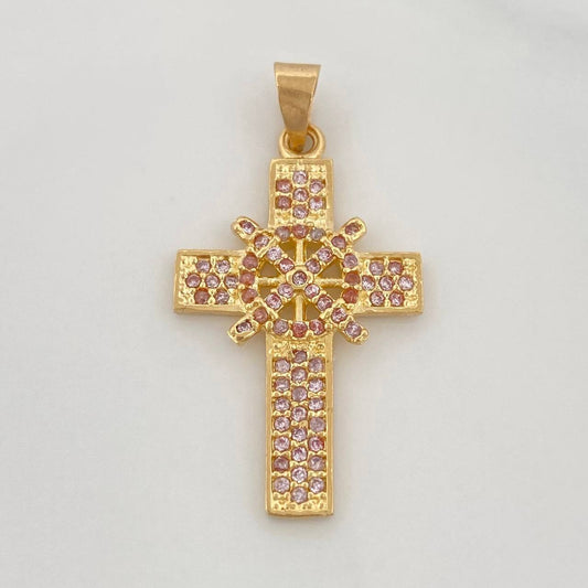 Dije Cruz Timón 2.65g / 1 1/4 in Oro Amarillo 18K