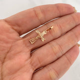 Pendant Cross Christ 1.25g / 1 in 18K Rose Gold