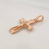 Pendant Cross Christ 1.25g / 1 in 18K Rose Gold