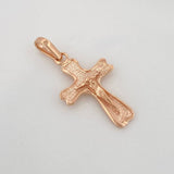 Pendant Cross Christ 1.25g / 1 in 18K Rose Gold
