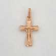 Pendant Cross Christ 1.25g / 1 in 18K Rose Gold