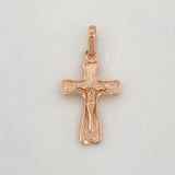 Pendant Cross Christ 1.25g / 1 in 18K Rose Gold
