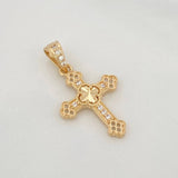 Dije Cruz Trebol 1.15g / 1 in Oro Rosa 18K