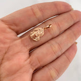 Pendant Face of Christ 0.85g / 1 in 18K Rose Gold