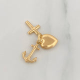 Dije Tres Gracias 1g / 3/4 in Oro Amarillo 18K