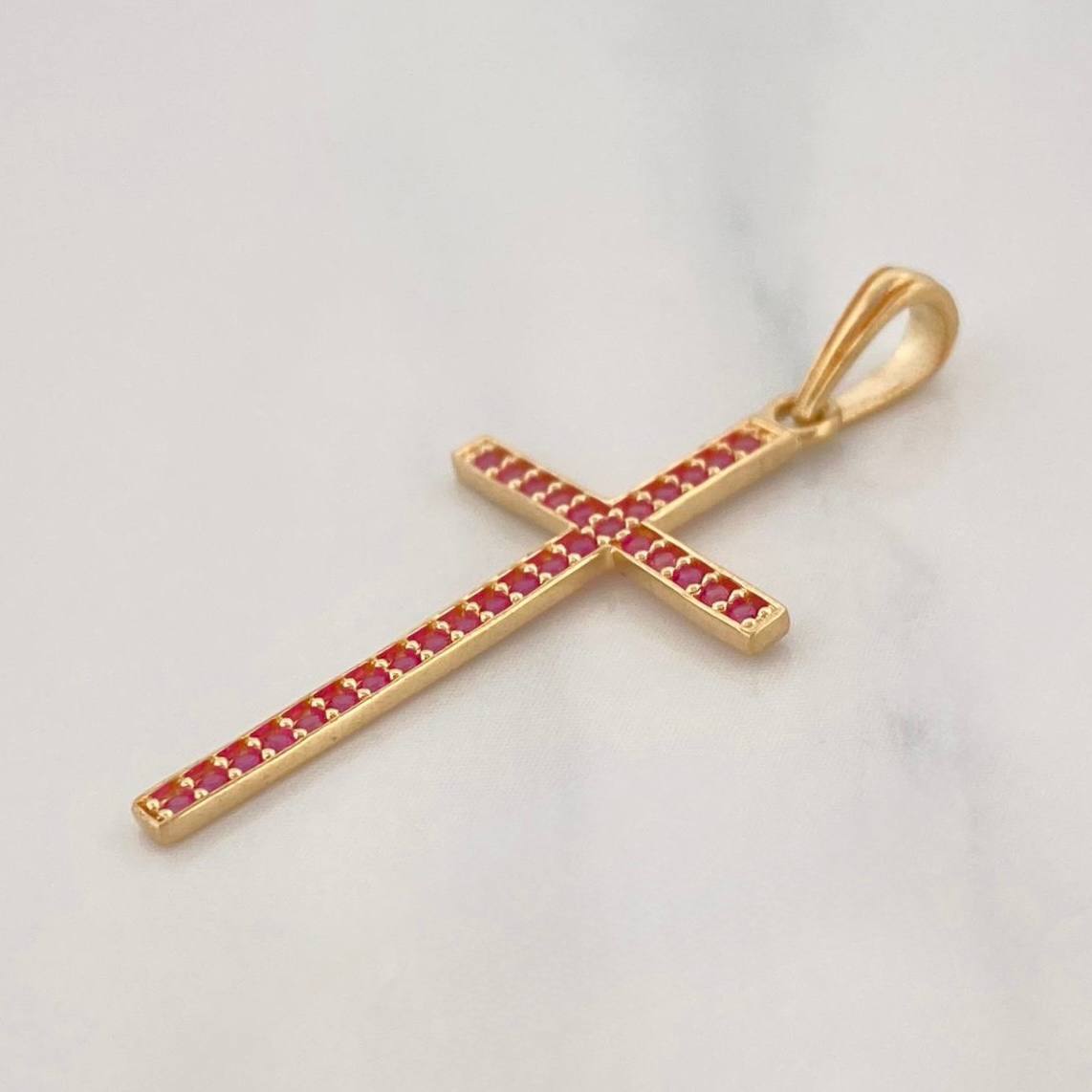 Dije Cruz 0.85g / 1 1/4 in Oro Amarillo 18K