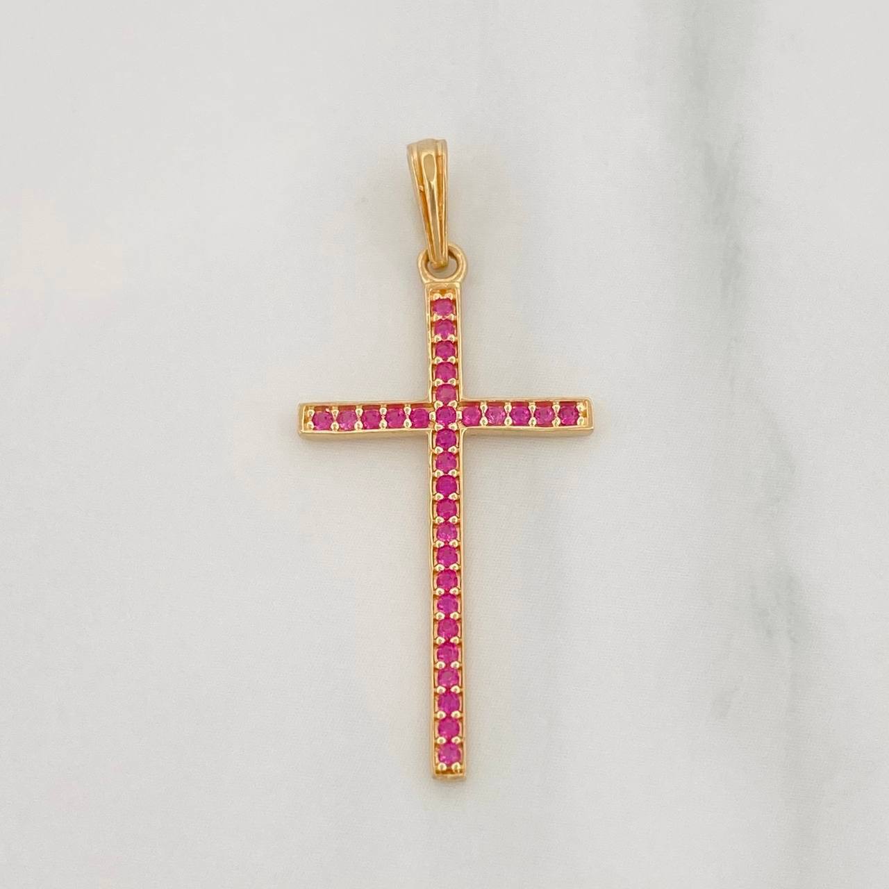 Dije Cruz 0.85g / 1 1/4 in Oro Amarillo 18K