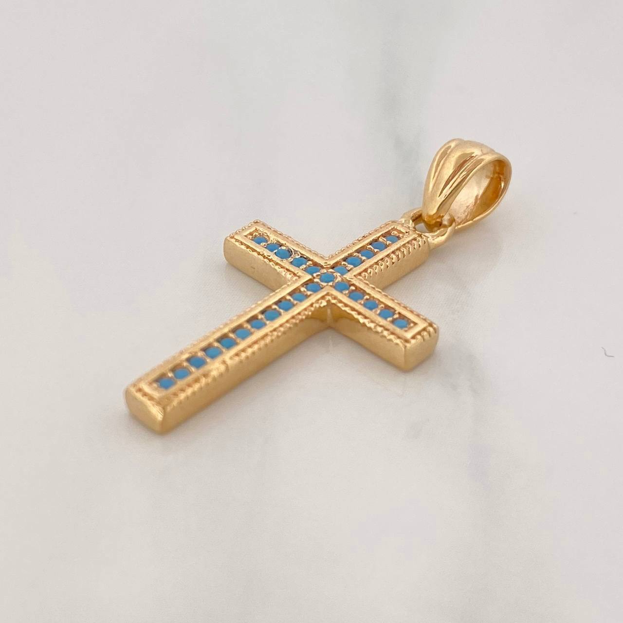 Pendant Cross 2.3g / 1 1/4 in Yellow Gold 18K