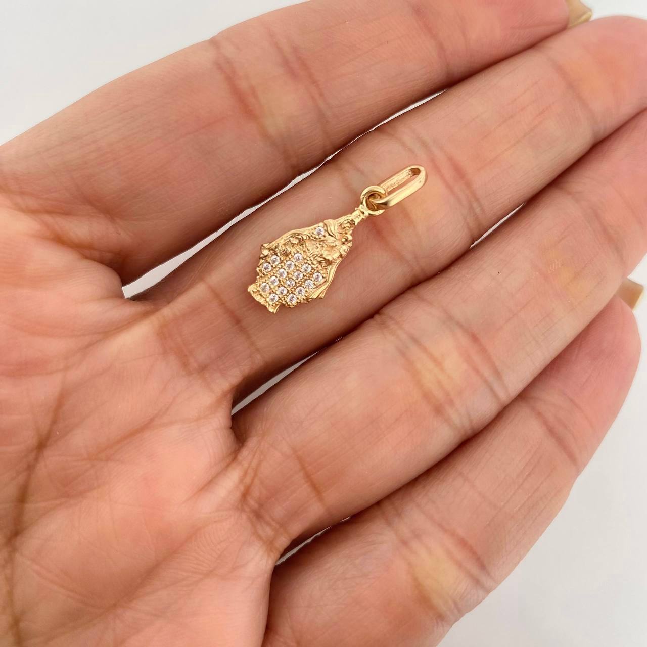 Pendant Virgen del Carmen 2g / 1 1/4 in Yellow Gold 18K