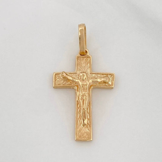 Dije Cruz Cristo 1.8g / 1 in Oro Amarillo 18K