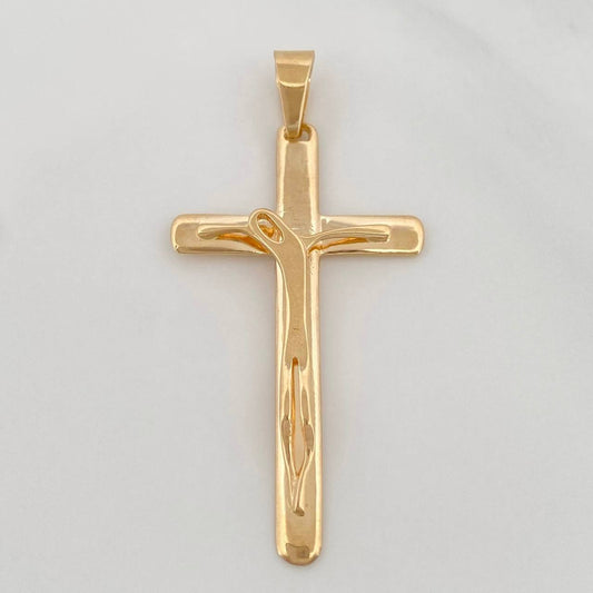 Dije Cruz Cristo 4.15g / 2 in Oro Amarillo 18K