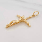 Dije Cruz Cristo 1.7g / 1 1/2 in Oro Amarillo 18K