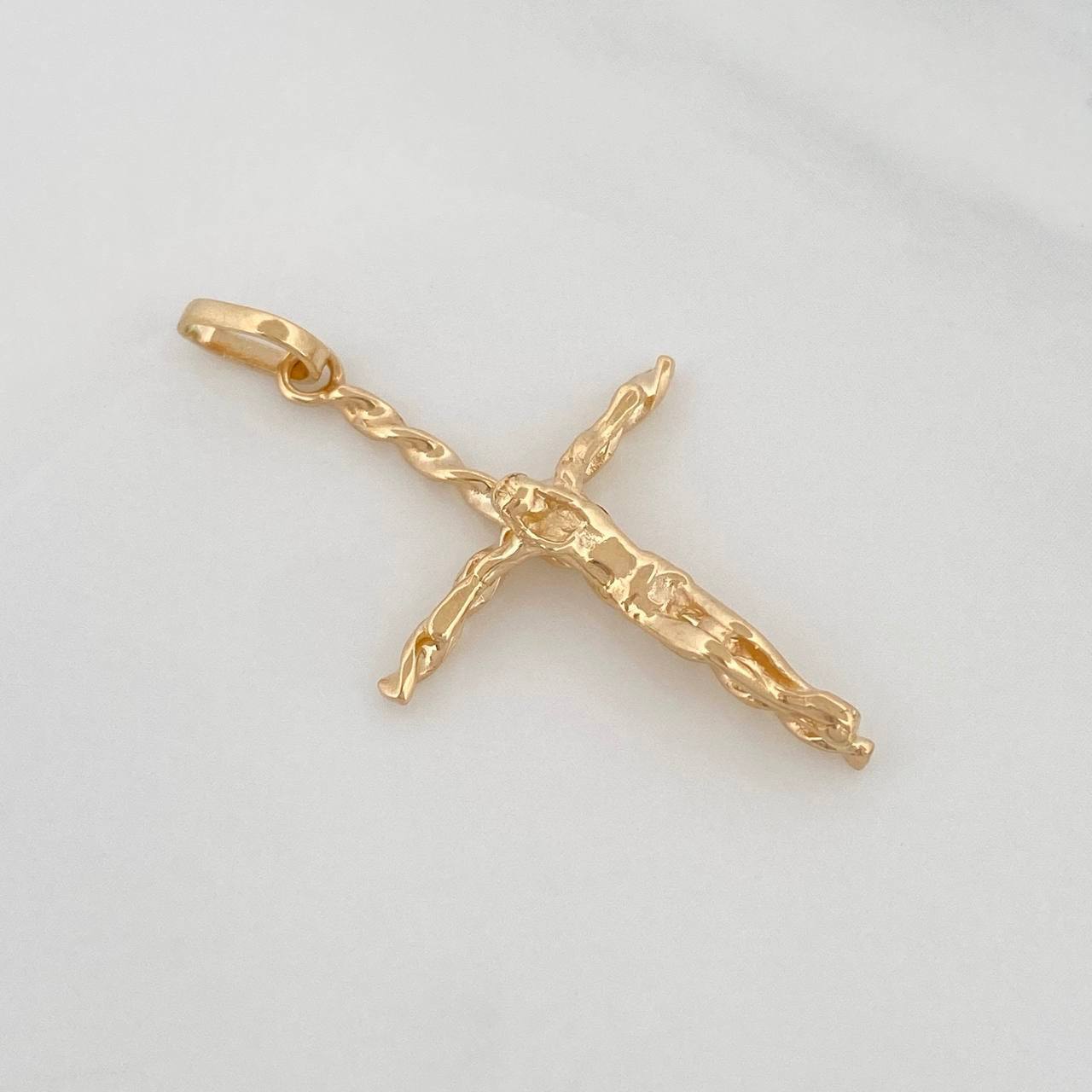 Dije Cruz Cristo 1.7g / 1 1/2 in Oro Amarillo 18K