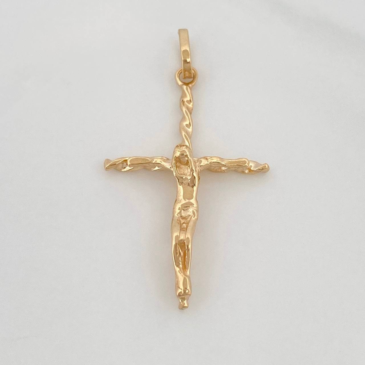 Dije Cruz Cristo 1.7g / 1 1/2 in Oro Amarillo 18K