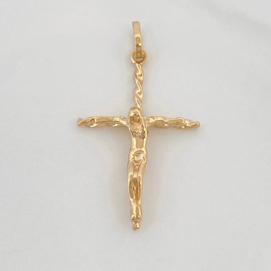 Dije Cruz Cristo 1.7g / 1 1/2 in Oro Amarillo 18K