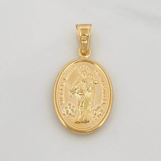 Dije Virgen Auxiliadora 2.3g / 1 1/2 in Oro Amarillo 18K