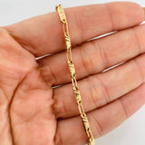 Bracelet Barrel Eclipse 4.45g / 8 1/4 in / 3.54mm Yellow Gold 18K