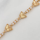 Pulso Tennis Mariposa 6.25g / 7 in / 2.7mm Oro Amarillo 18K